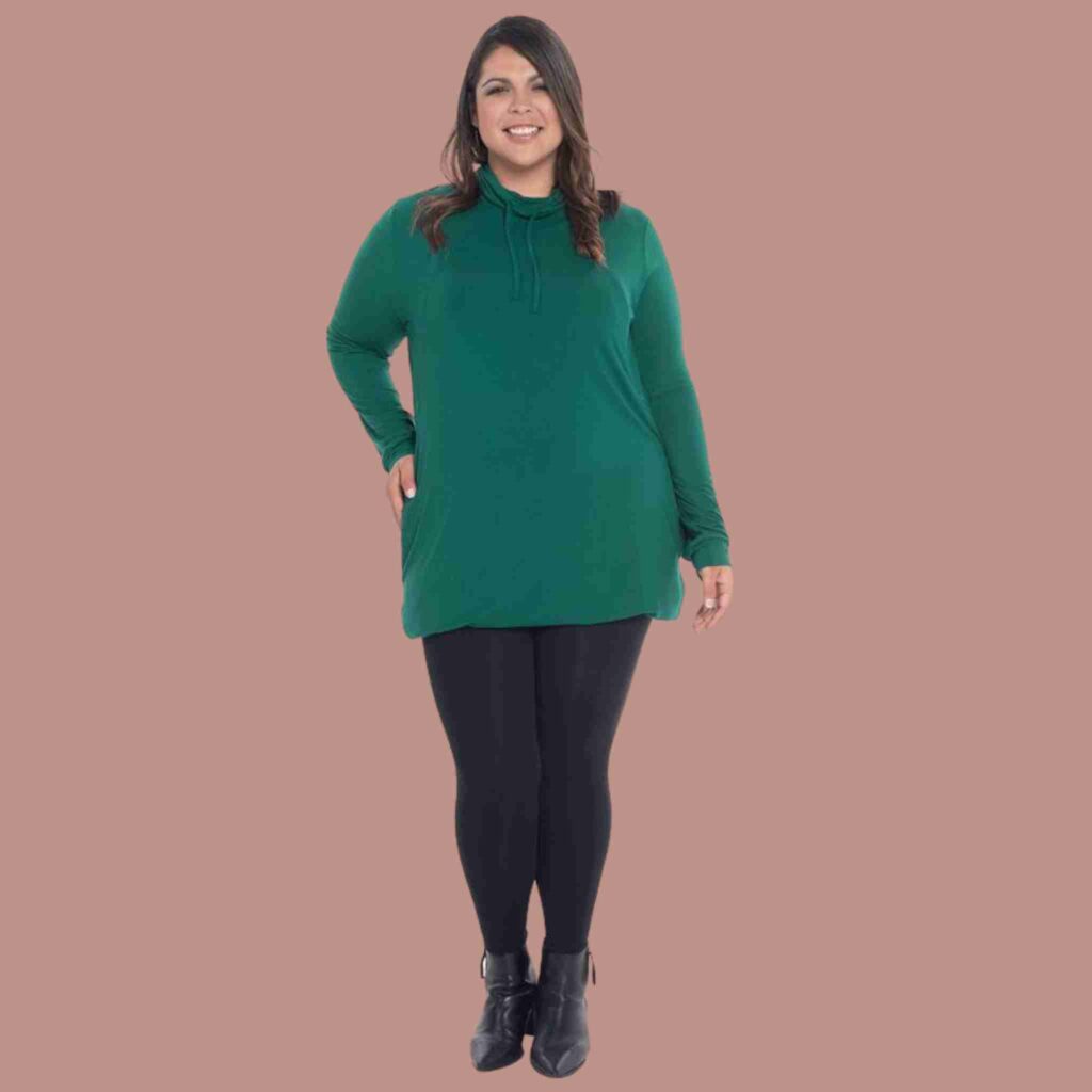 Fleece-Lined Tights with a Tunic Top