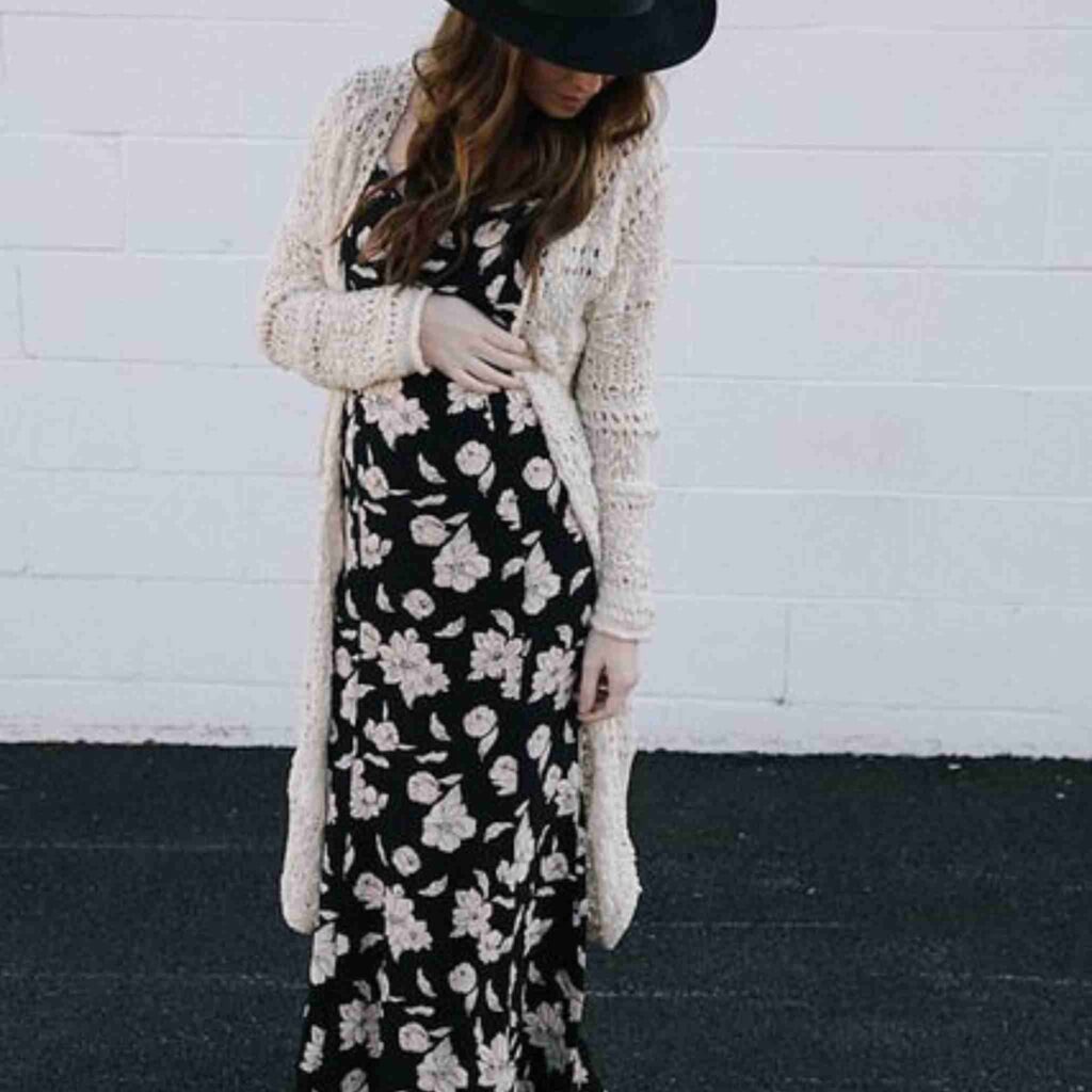 Maxi Dress with a Long Cardigan